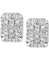 Diamond Cluster Stud Earrings (1/2 ct. t.w.) in 14k Gold