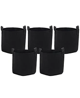 Garden Grow Bag with Handles Nonwoven Polypropylene Fabric, Black