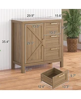gaomon Buffet Cabinet Sideboard with Storage, 35.4" Modern Buffet Cabinet with Storage