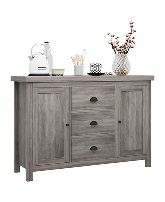 gaomon Storage Cabinet, Sideboard, Buffet Doors Wood Sideboard with 3 Drawers and 2 Doors