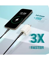 Philco Usb-c Charger Head, 20W Power Delivery 3.0 Fast Charging, Compact and Travel-Friendly, White, Us Plug