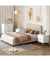 gaomon 5 Drawer Dresser with Metal Legs, Modern Dresser Chest Organizer with Wide Storage, Chest of Drawers for Bedroom, Living Room