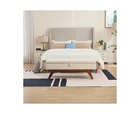 The Pop Home Teddy Storage Bench, Bed End Stool with Hidden Solid Wood Legs-The