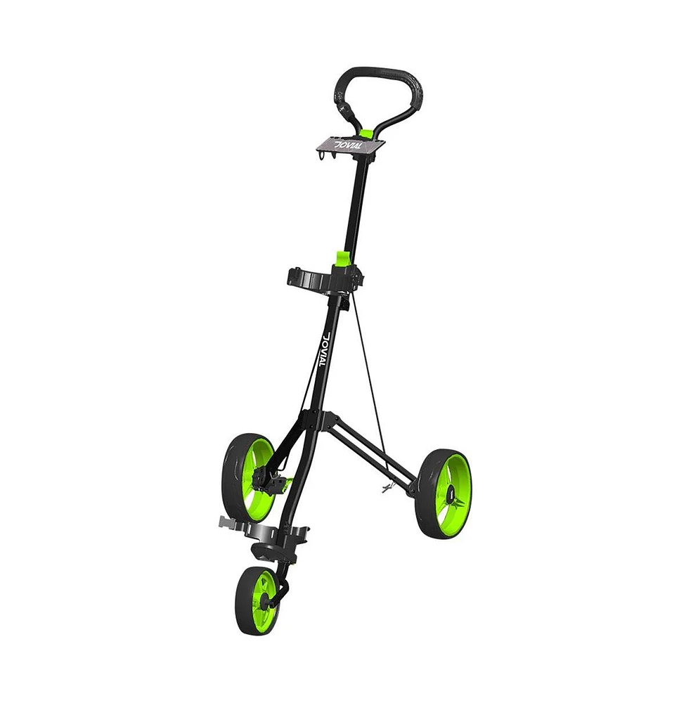 Jovial 3-Wheel Golf Push Cart with Adjustable Handle and Braking System