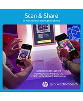 Hp Sprocket Photobooth 3x4" Photo Printer, Bundle w/Zink Paper, Case