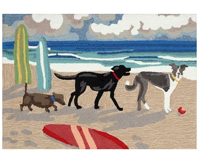 Liora Manne' Frontporch Dog Beach 2'x3' Area Rug