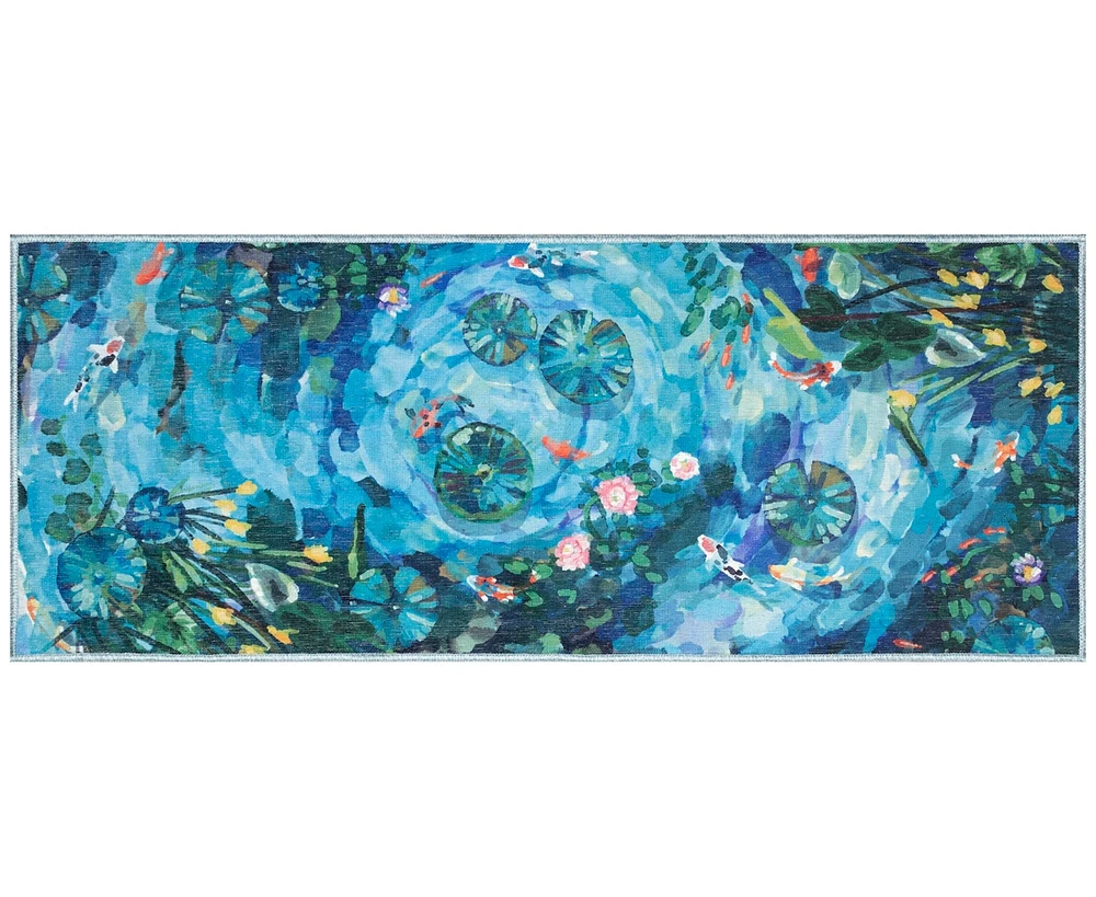 Liora Manne' Impressions Peace Pond 1'11"x4'11" Runner Area Rug