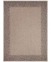 Liora Manne' Monaco Leopard Border 7'10"x9'10" Area Rug