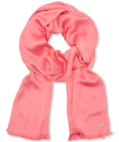 Calvin Klein Women's Solid Satin-Feel Pashmina Scarf