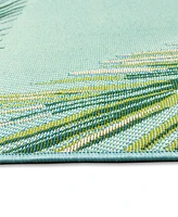 Liora Manne' Marina Palm Border 8'10"x11'9" Area Rug