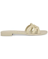 Guess Women's Elyho Logo Cutout Flat Jelly Sandals