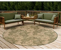 Liora Manne' Carmel Botanical 7'10"x7'10" Round Area Rug