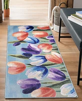 Liora Manne' Impressions Tulips 1'11"x4'11" Runner Area Rug