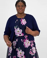 Robbie Bee Women's Plus Solid Shrug