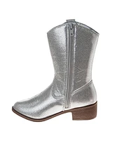 Kensie Girl Little Kids and Big Metallic Cowgirl Boots
