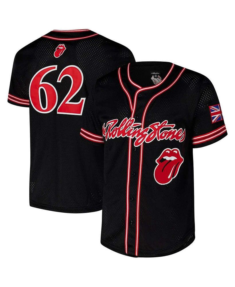 Lids Men's Black Rolling Stones Baseball Fashion Jersey