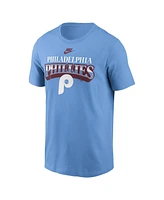 Nike Men's Light Blue Philadelphia Phillies Cooperstown Collection Wordmark T-Shirt