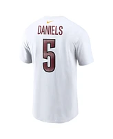 Nike Men's Jayden Daniels White Washington Commanders Name Number T-Shirt