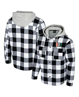 Colosseum Men's Black/White Miami Hurricanes Buffalo Plaid Full-Zip Jacket