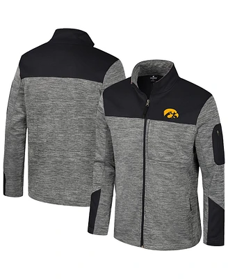 Colosseum Men's Gray/Black Iowa Hawkeyes Guard Full-Zip Jacket