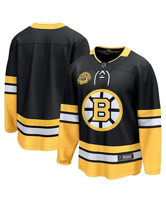 Fanatics Men's Black Boston Bruins 100th Anniversary Premier Breakaway Jersey