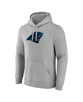 Fanatics Men's Heather Gray Carolina Panthers Deliver Fleece Pullover Hoodie