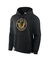 Fanatics Men's Black Chicago Blackhawks Decades Collection Tradition Fleece Pullover Hoodie