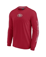 Fanatics Men's and Women's Scarlet San Francisco 49ers Elements Strive Long Sleeve T-Shirt