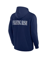 Fanatics Men's Navy Notre Dame Fighting Irish Blaze Tri-Blend Pullover Hoodie