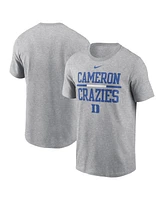 Nike Men's Heather Gray Duke Blue Devils Dna Lockup T-Shirt