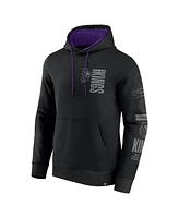 Fanatics Men's Black Sacramento Kings Game Time Crossover Pullover Hoodie