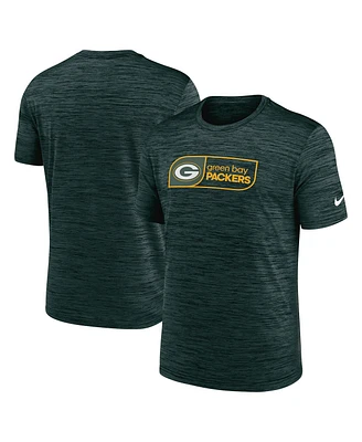 Nike Men's Green Green Bay Packers Big Tall Velocity Jock Tag Performance T-Shirt