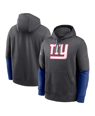 Nike Men's Anthracite New York Giants 2024 Sideline Club Pullover Hoodie