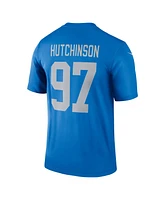 Nike Men's Aidan Hutchinson Blue Detroit Lions Alternate Legend Player Performance Top