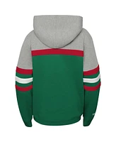 Mitchell & Ness Big Boys and Girls Green Minnesota Wild Head Coach Pullover Hoodie