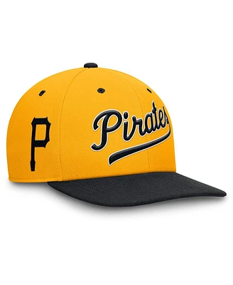 Nike Men's Gold/Black Pittsburgh Pirates Cooperstown Collection Pro Performance Snapback Hat