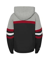 Mitchell & Ness Big Boys and Girls Black/Gray Detroit Red Wings Head Coach Pullover Hoodie