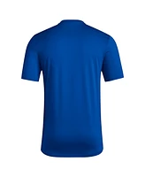 Adidas Men's Royal Kansas Jayhawks Locker Football Pre-Game Aeroready T-Shirt