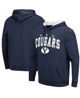 Colosseum Men's Navy Byu Cougars Resistance Pullover Hoodie