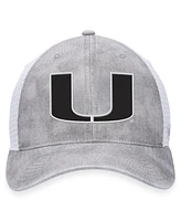 Top of the World Men's Gray/White Miami Hurricanes Slate Trucker Adjustable Hat