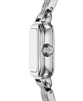 Kate Spade New York Women's Gracie Square Three-Hand Silver-Tone Stainless Steel Watch, 25mm