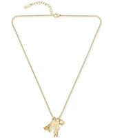 Lacoste Gold-Tone Umpire Green Crocodile Pendant Necklace, 23-2/3" + x" extender