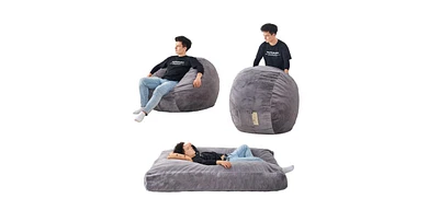 The Pop Home Giant Bean Bag Chair Bed,Comfortable Sofa for Bedroom, Living Room, Office-The