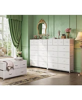 Wlive Tall Dresser for Bedroom with 12 Drawers Dressers & Chests of Fabric Closet Storage Draw
