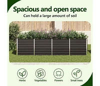 Garden Raised Bed Anthracite 126"x31.5"x30.3" Galvanized Steel