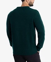 X-Ray Men's Crewneck Mixed Texture Sweater
