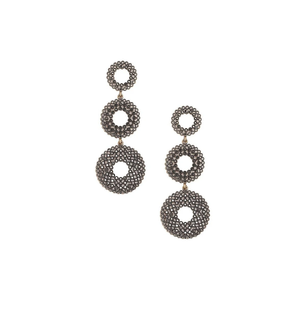 Sohi Intricate Circular Long Drop Earrings