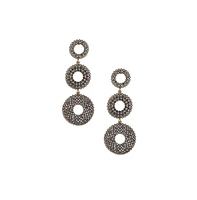 Intricate Circular Long Drop Earrings