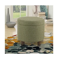 Slickblue Wooden Ottoman for Elegant Seating and Functional Storage in Living Room or Bedroom