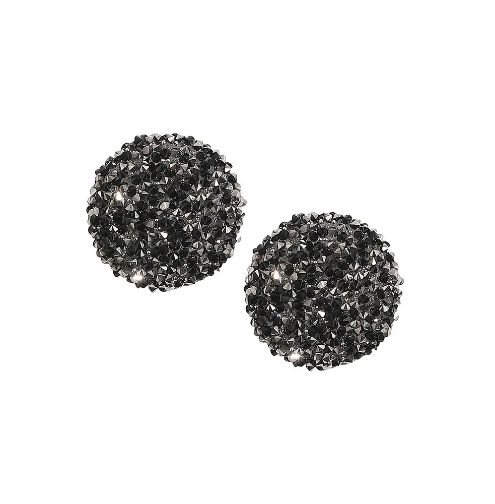 Sohi Embellished Cluster Circular Stud Earrings